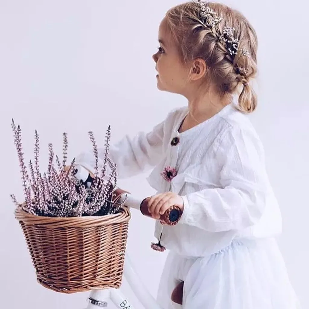 Плетеная d образная велосипедная корзина портативная ручная для покупок