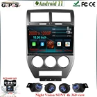 Автомобильный радиоплеер на Android 11 для Jeep Compass 1 MK 2006-2010, автомобильное радио, мультимедийный видеоплеер, навигация, стерео, GPS