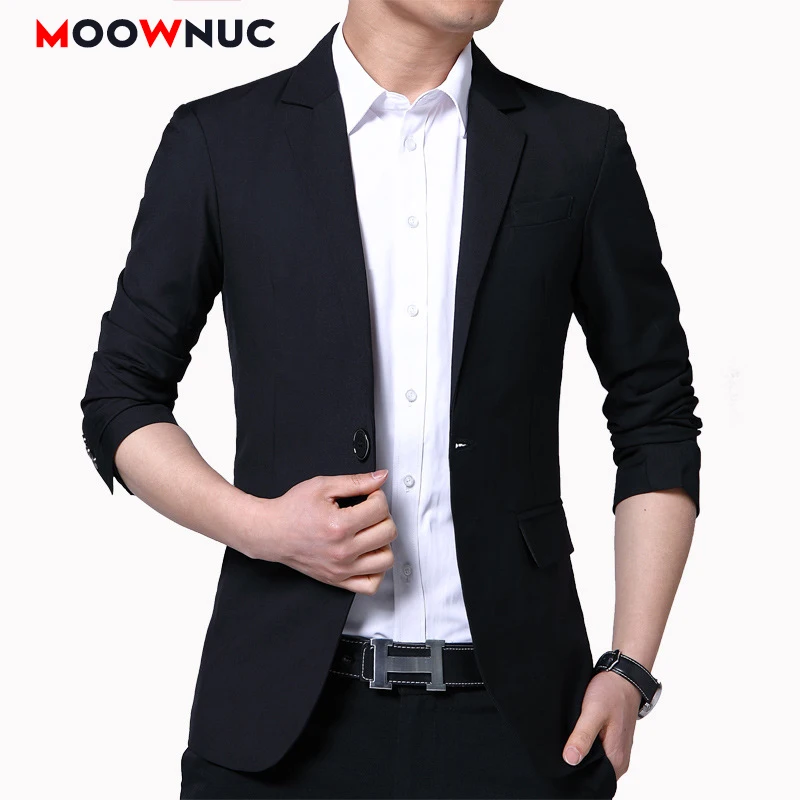 

Blazers for Men 2021 Casual Suit New Coats Fashion Solid Wedding Autumn Slim Fit Brand MOOWNUC Bridegroom's Costume Prom Party
