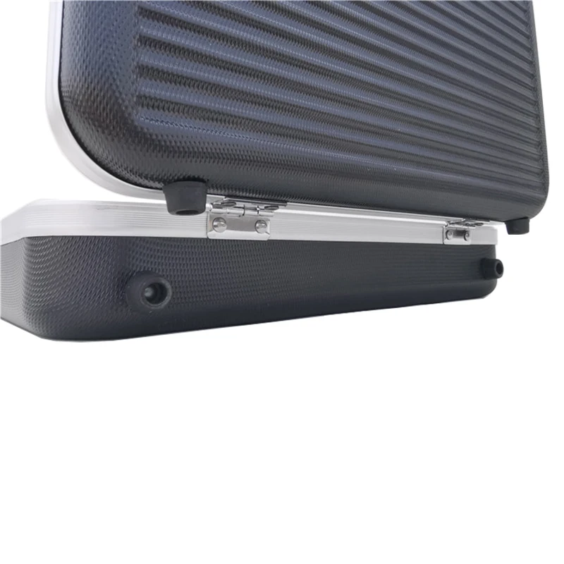 

Portable Plastic Aluminum Alloy ToolBox Suitcase Impact Resistant Safety Instrument Case Storage Box With Sponge Lining