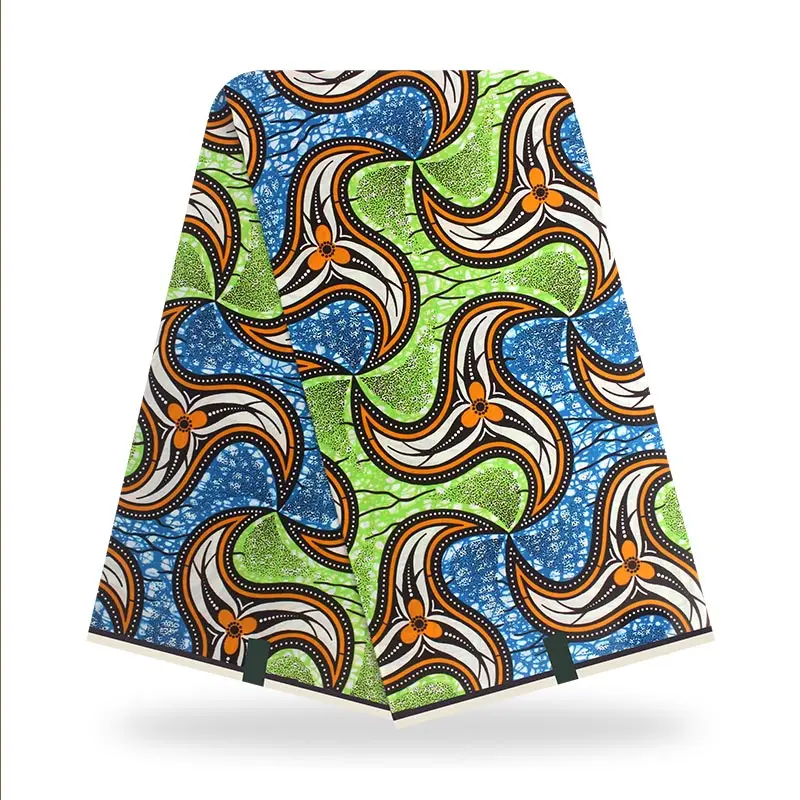 

Ankara African Wax Dye Prints Fabric Cotton 100%Soft Breathable High Quality Sewing Material For Women Dress 6 Yards S-P 1-99