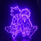 Акриловая 3d лампа в виде аниме Hunter X Hunter Killua и Gon для спальни, декоративный ночсветильник, подарок на день рождения, светодиодный светильник
