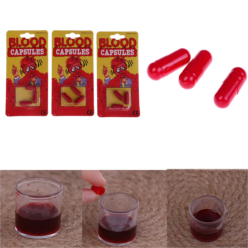 Комплект из 3 предметов 6 штук в партии 9 шт. поддельные пилюля с кровью вампирские