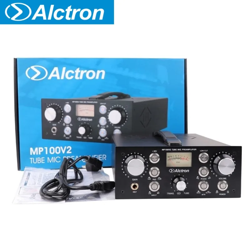 Alctron MP100V2 звукозаписывающий студийный ламповый и fet микрофонный предусилитель с многофункциональными ручками, тщательно усиливает каждый сигнал
