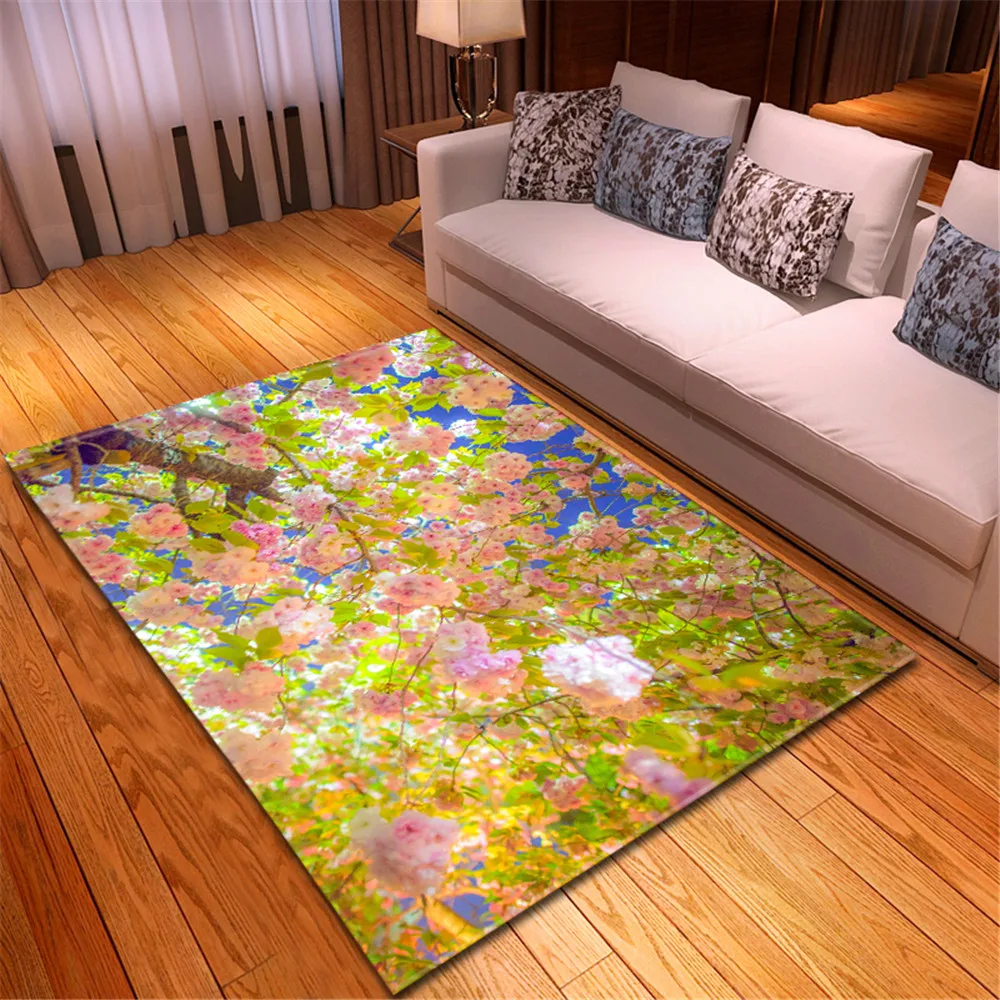 Ins картина маслом ковер для гостиной домашний декор спальни цветочный принт