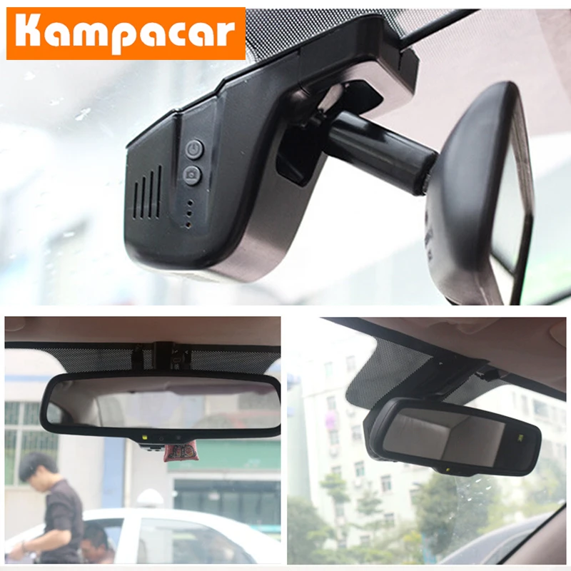 Kampacar автомобильный Wifi DVR Dash камеры мини Dashcam 2 видео регистратор Wifi двойной объектив передний и задний вид авто видеорегистраторы 24H парковка