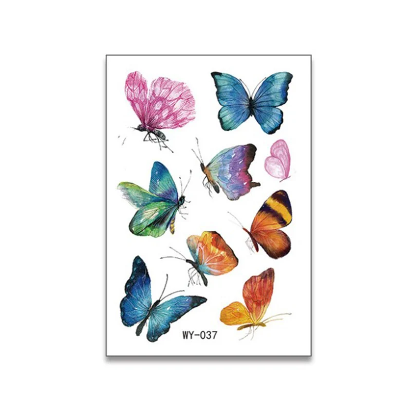 

10 Sheets Cute Kids Body Art Waterproof Temporary Tattoos Cartoon Butterfly Tattoo Sticker For Children Birthday Gift