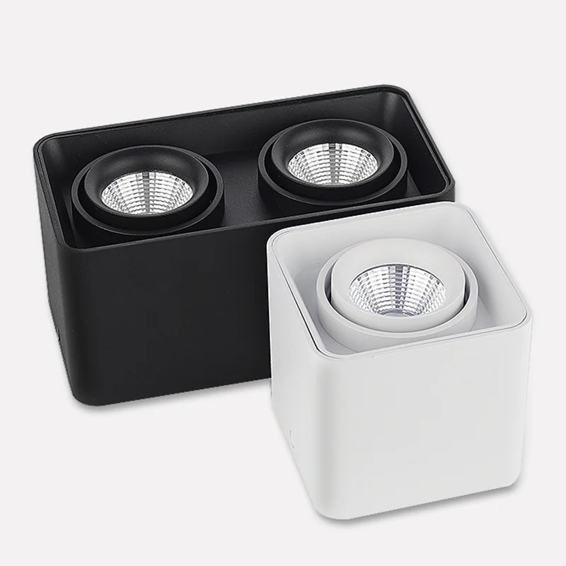 Квадратные приглушаемые вращающиеся СВЕТОДИОДНЫЕ светильники на 360 ° 7 Вт 12