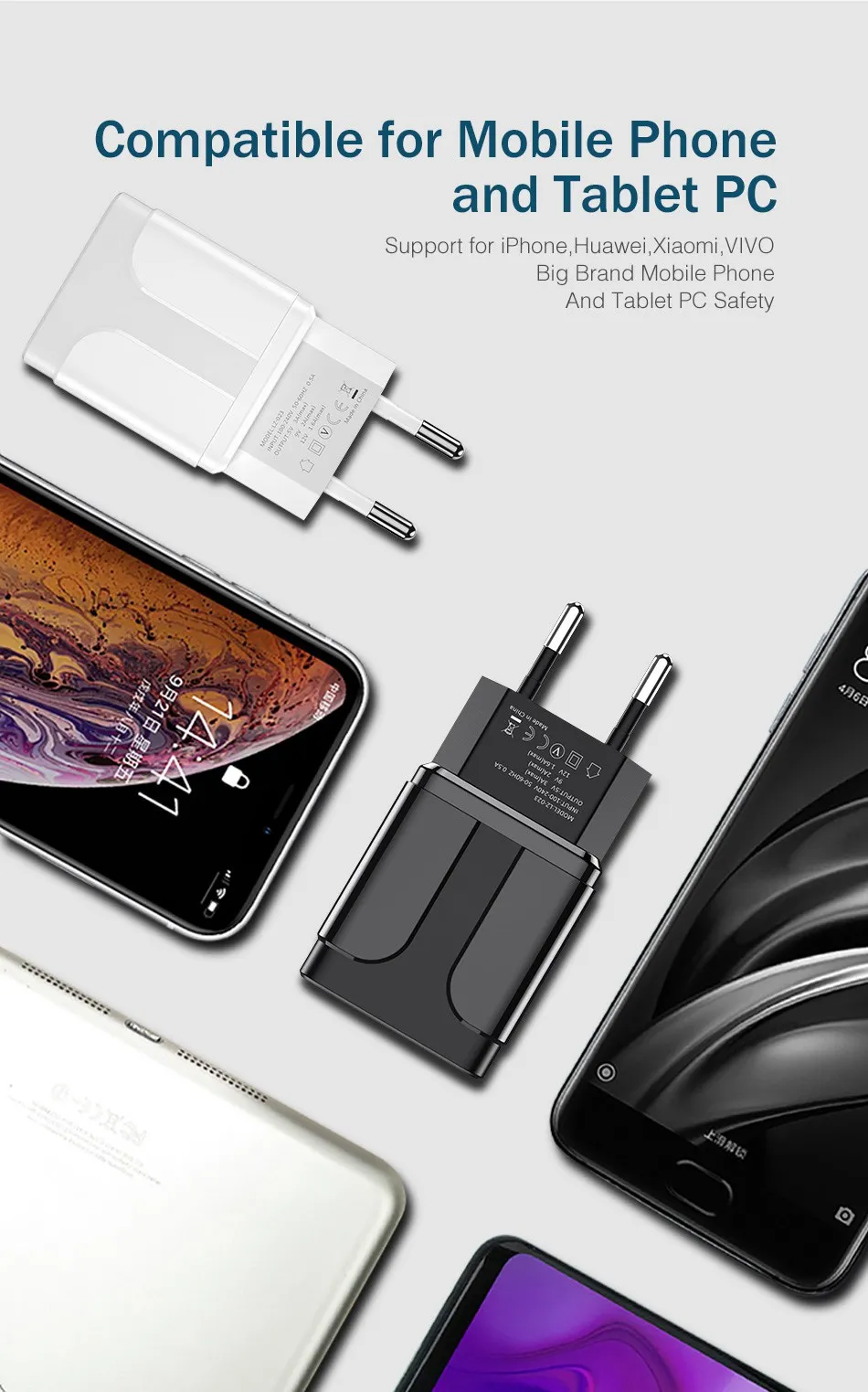 Быстрая зарядка 3,0 18 Вт USB зарядное устройство YKZ QC3.0 4,0 быстрое зарядное устройство ЕС вилка портативный мобильный телефон настенное зарядное устройство для iPhone Xiaomi samsung