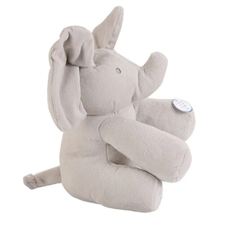 

Hide and Seek Elephant and Rabbit Electric Stuffed&Plush Preschool Toys With English Songs Ear Talk for Toddlers Gift(No Box)