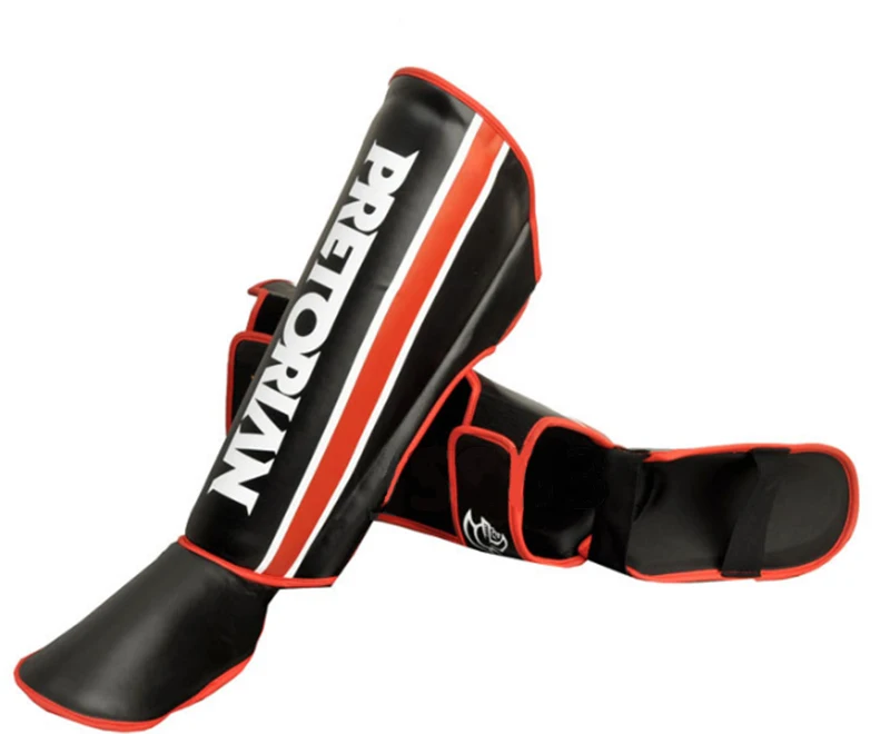PRETORION RED XS s m l xl ММА Боксерские щитки для кикбоксинга оборудование для поддержки лодыжки каратэ протекторы Санда Муай Тай леггинсы Део - Цвет: PRETORION RED