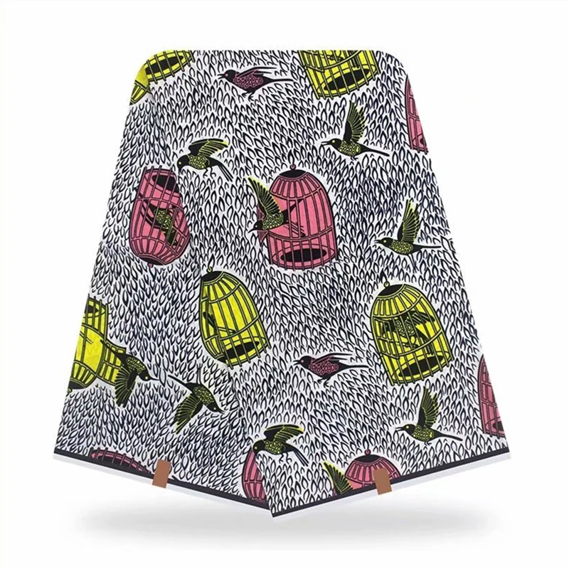 

Real Ankara Wax Fabric African Batik Print Fabric 6 Yard 100% Cotton Fabric Ghana Nigerian Loincloth Pagne Tissue For DIY Sewing