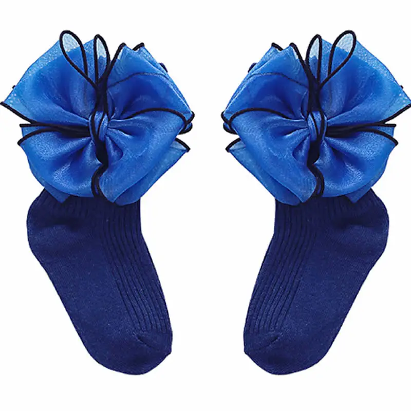 Носки детские хлопковые черные с бантом | Детская одежда и обувь