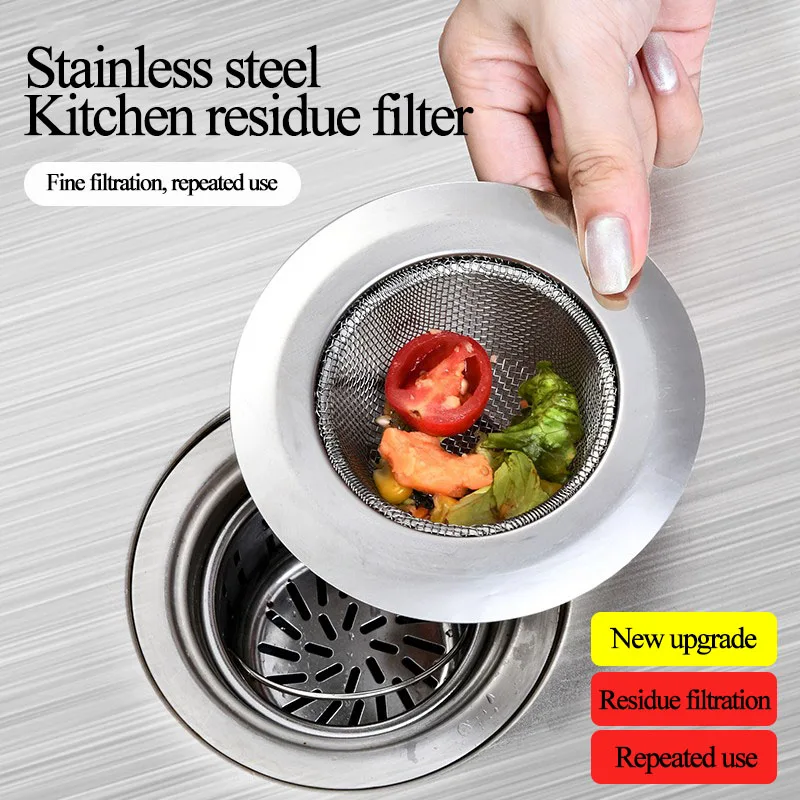

Кухонный сливной фильтр для раковины, фильтр для еды, нержавеющая сталь, волосы в ванной, Ловца, стопор для душа, сливное отверстие для раков...