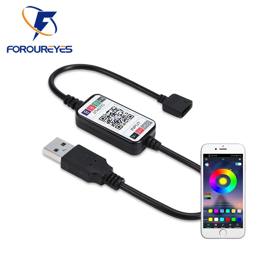 Мини Диммер контроллер светодиода RGB 5V 24V USB Цвет Музыка для Magic Home умные
