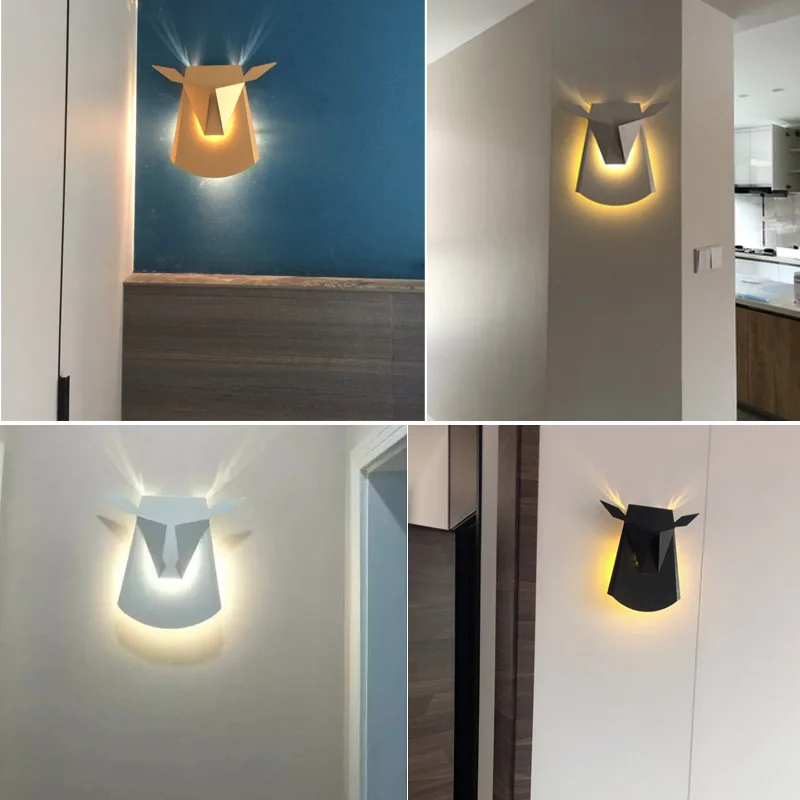 Светодиодное настенное бра в скандинавском стиле современный зеркальный