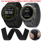 Ремешок нейлоновый для смарт-часов Garmin Fenix 6 6X Pro 5 5X Plus 3 3HR Forerunner 935 945 MK2i S62 Enduro