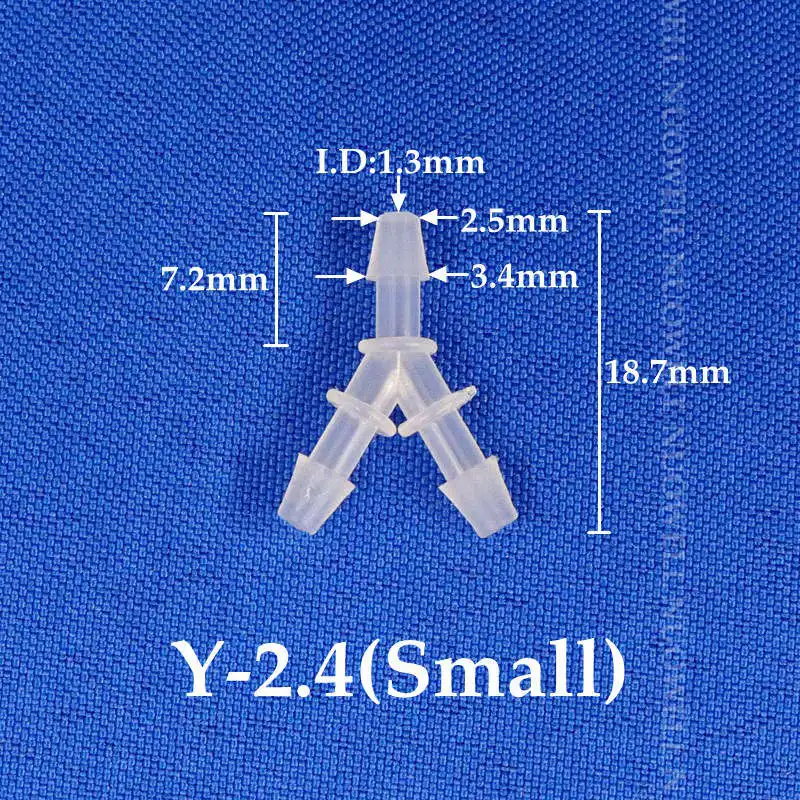Пластиковые Y-образные тройники для аквариума 2,4-6,4 мм