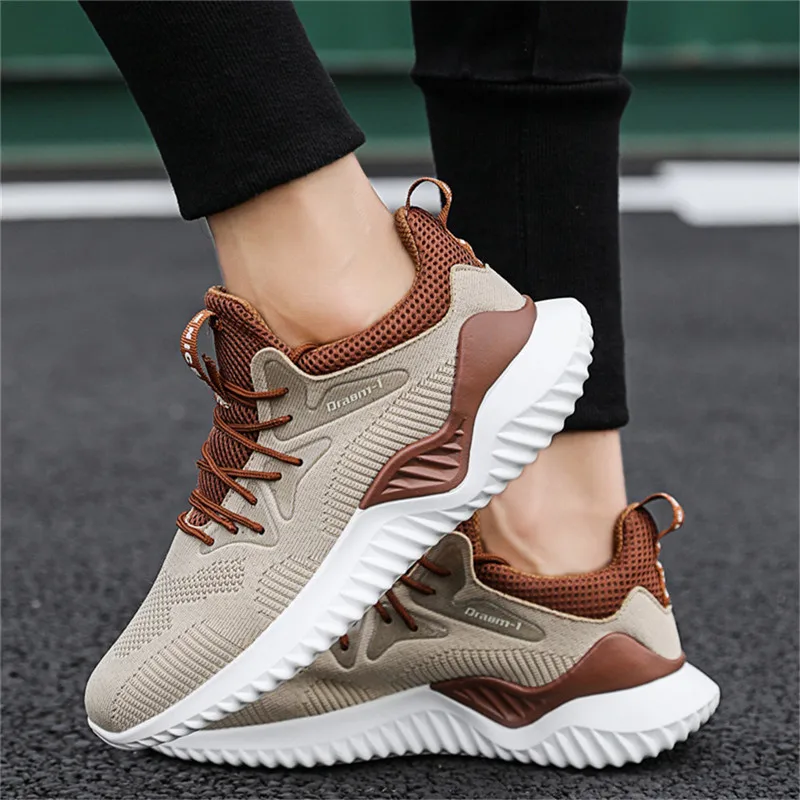 Sneakers for Men Breathable Comfortable Men's Running Shoes Lace-up Soft Walking Footwear Casual Sports Shoes Wear-resisitant