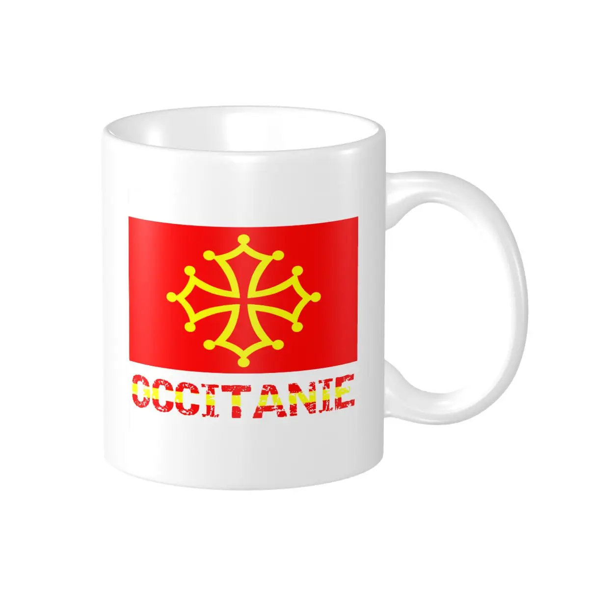 

Promo Drapeau De L'Occitanie + Inscription En Français Kids Mugs Cute Cups CUPS Print Funny Novelty R273 multi-function cups