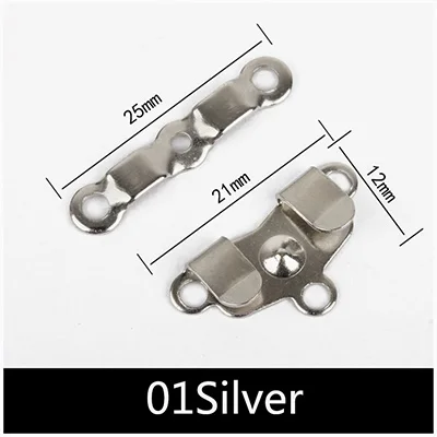 01Silver Meetee 30/50 комплектов Медь металлический крючок для брюк шуба невидимая кнопка крючок для юбки на брюки Регулируемая застежка аксессуары для шитья CN047 - Цвет: 01Silver