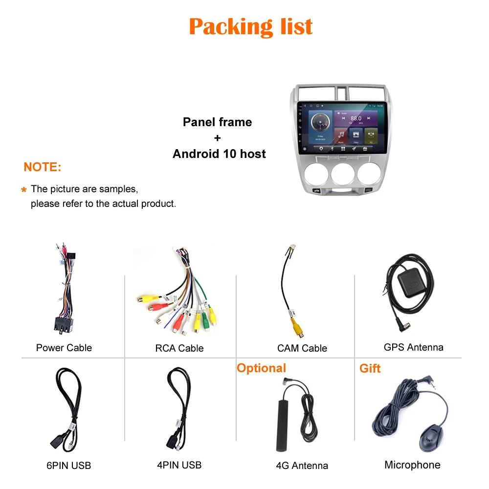 Автомобильная Мультимедийная система 10 дюймов Android для CITY 2008/2009/2010/2011/2012/2013/2014 |