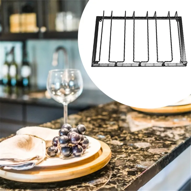 

Wine Glass Rack Cabinet Wine Glass Rack Wine Glass Rack Glass Storage Rack Metal Storage Rack Suitable For Bar Kitchen Black