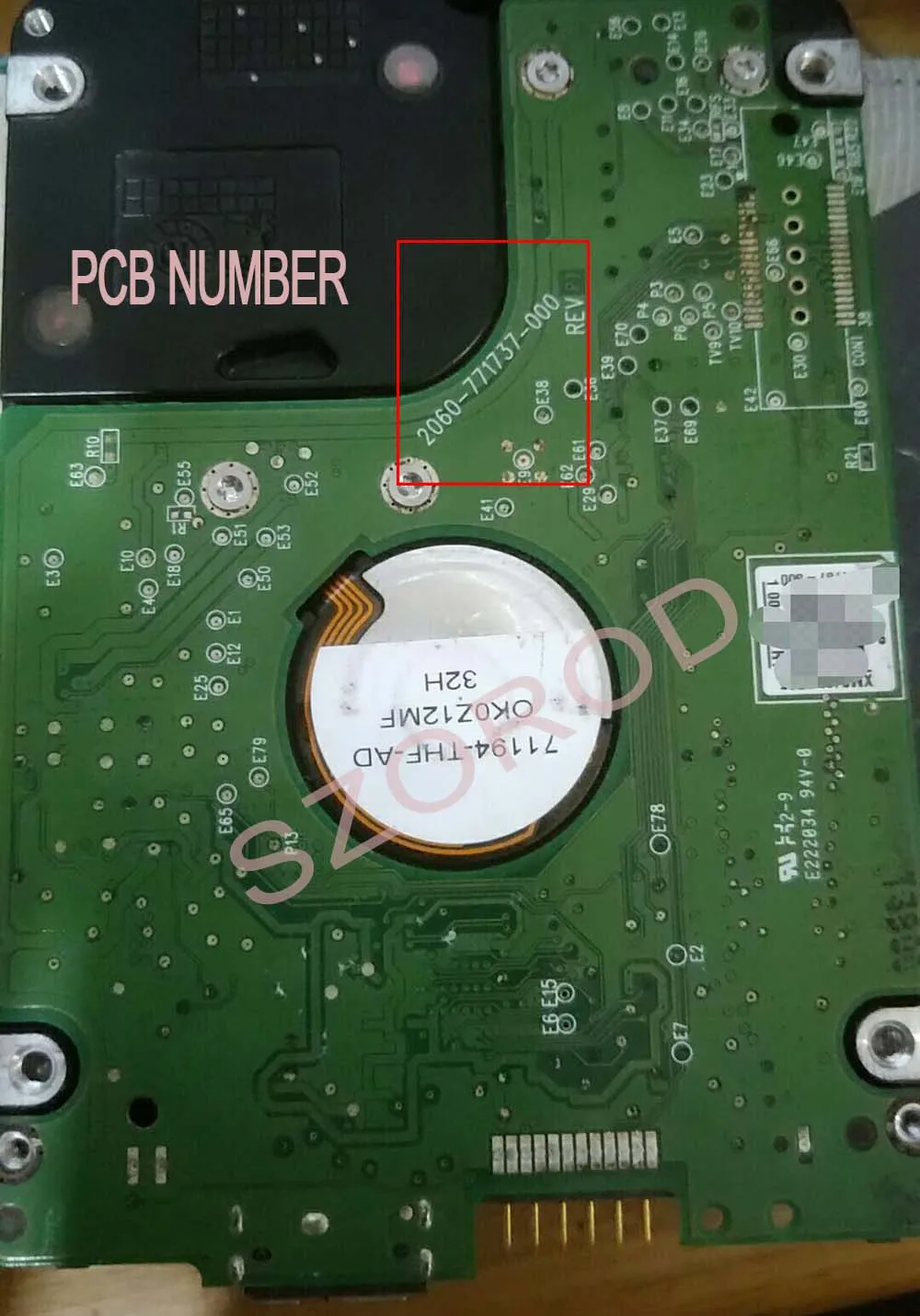 

2060-771737-000 REV A/P1 Hard Drive PCB Logic Board for WD 2.5 USB Hard Disk Repair Data Recovery Parts