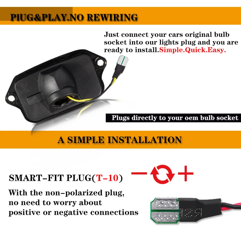 IJDM OEM-Fit полный светодиодный светильник номерного знака в сборе для 2005-2009 Ford Mustang