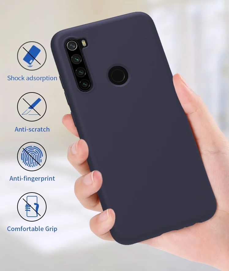 Синий Чехол для Redmi Note 8 Pro, силиконовый Гладкий чехол NILLKIN для Xiaomi Redmi Note 8, чехол для Note8, глобальная версия 6,3/6,53 - Цвет: Синий