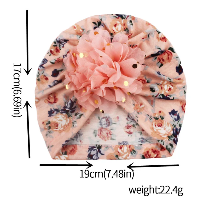 Spring Flower Baby Girls Hat For Newborn Soft Cotton Baby Boys Girls Hat Turban Infant Toddler Cap Head Wraps images - 6