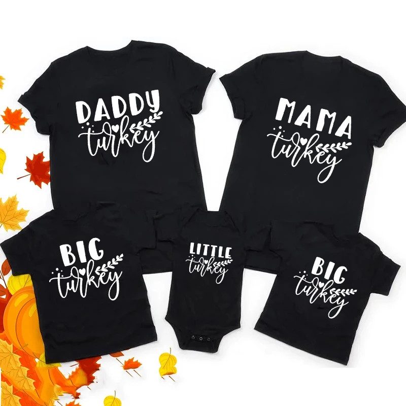 

Благодарения Семейные футболки; Футболки для всей один благодарны мама папа брат рубашка с индейкой ко Дню Благодарения подарок одинаковые...