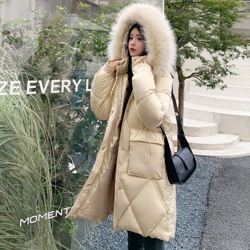 

Women Clothing Winter Warm Hooded Down Cotton Coat Famale Thicken Pink Jacket Lady Oversize Parka Casaco Feminino Inverno