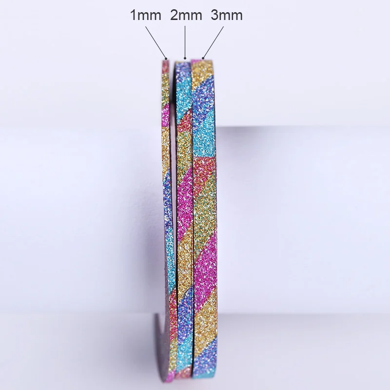 3pcs Set 3 шт розово-Золотые полоски для ногтей, клейкая лента, матовая блестящая наклейка s DIY Decors, инструмент для украшения ногтей - Цвет: 3pcs Set