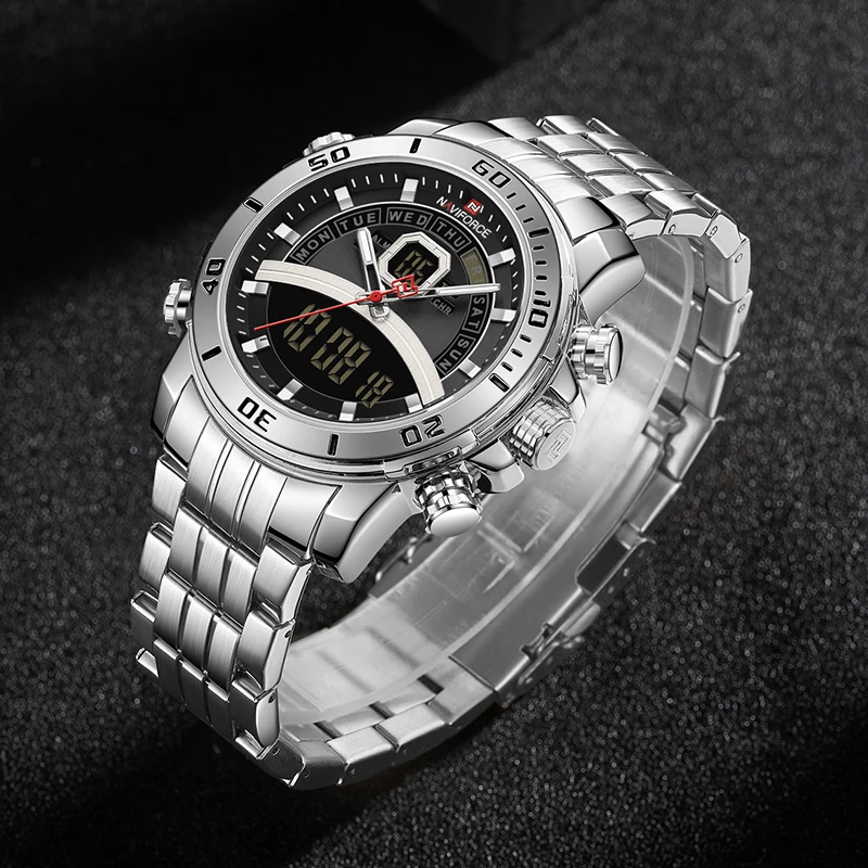 NAVIFORCE цифровые светодиодные спортивные часы для мужчин Топ бренд класса люкс