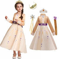 anna cosplay dresses girls cosplay costumes snow queen princess anna frozen party vestidos fantasia kids clothing set