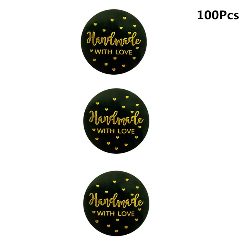 Винтажные наклейки из крафт-бумаги, 100-500 шт.