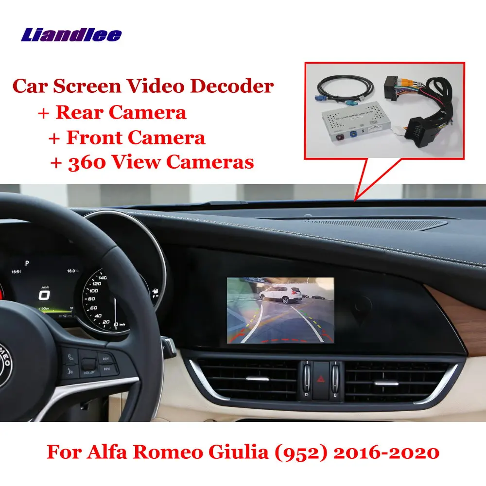 

For Alfa Romeo Giulia 2016-2022 Car HD Video Decoder Box Back View Reverse Image Canbus Rear Front DVR 360 Camera