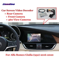 car dvr rear front view camera 360 reverse image decoder for alfa romeo giulia 2016 2020 hd origianl screen video upgrade