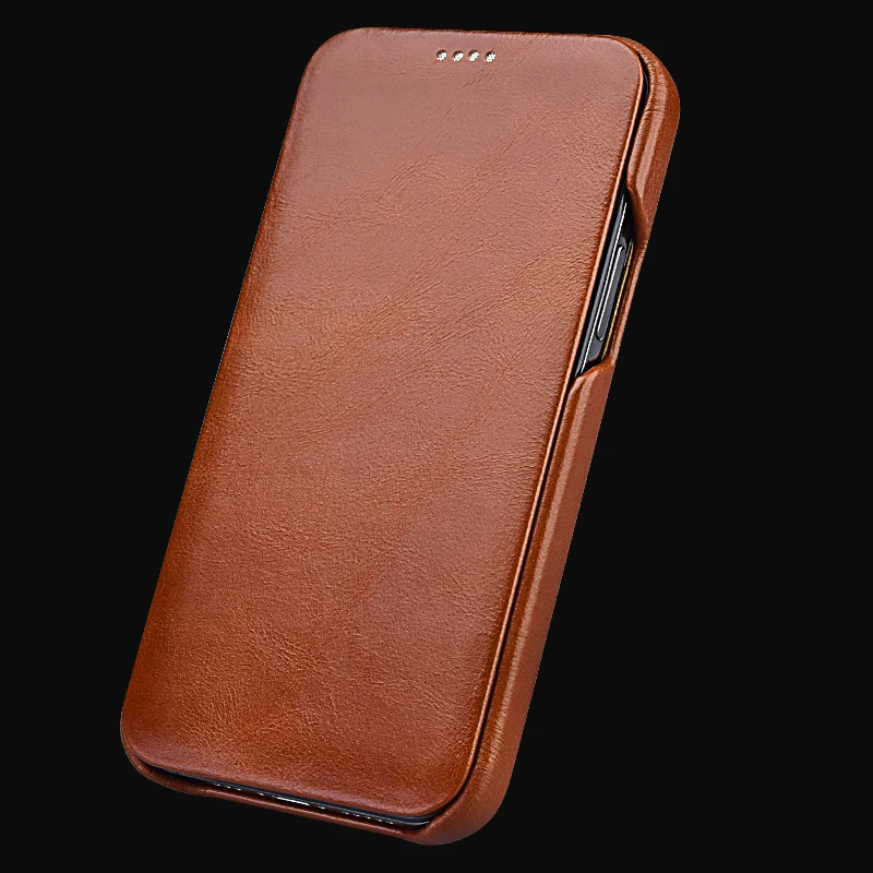 Ультратонкий кожаный чехол-книжка для телефона iPhone 12 Pro Max Mini деловой защитный