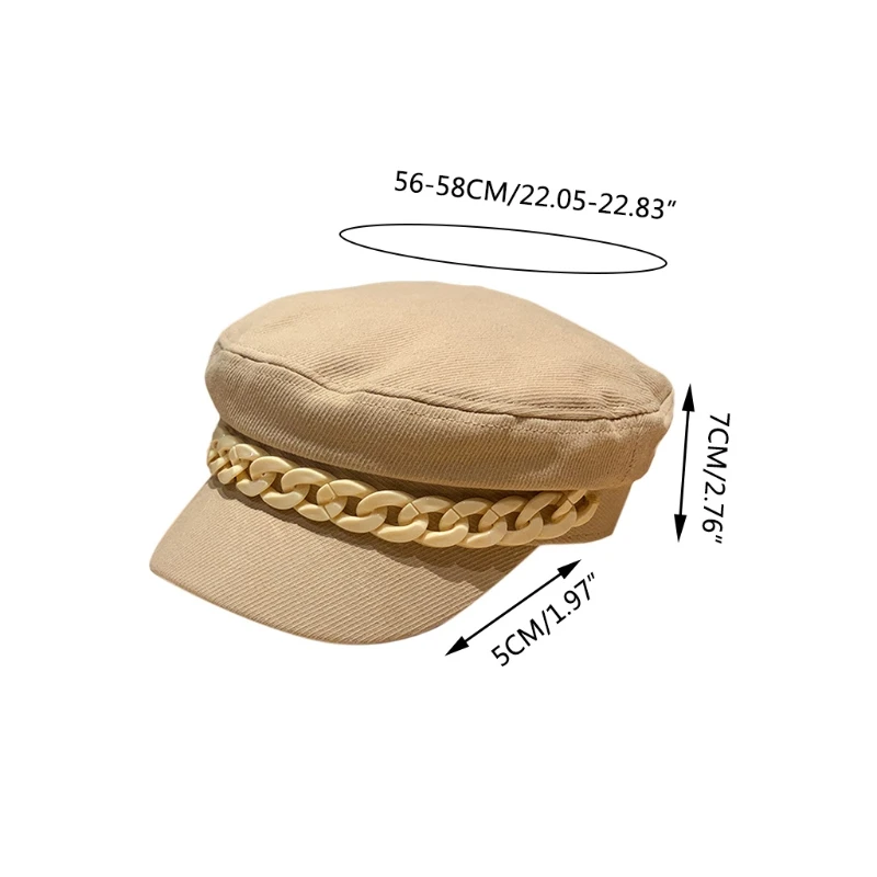 

28TF Cotton Hats with Precurved Front Brim Head Acessories for Korean Outfit