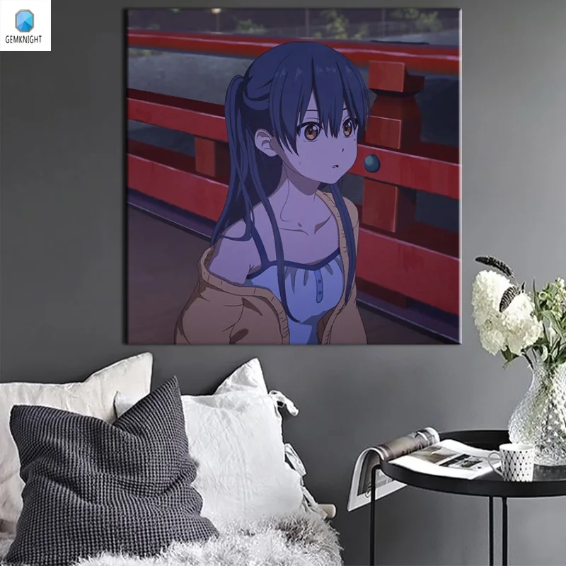 Японские Аниме HELLO WORLD постеры diy Цифровая краска по номерам картина маслом на