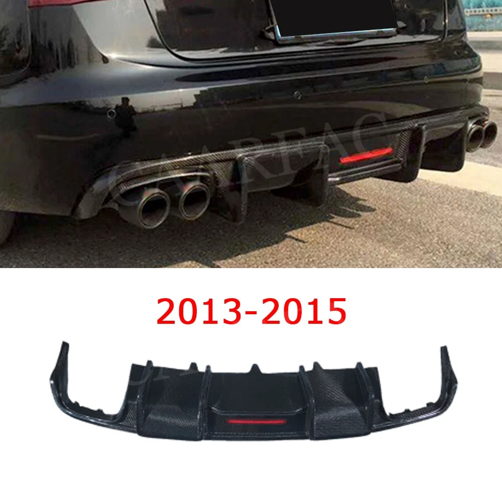 2013-2015 Задний диффузор из углеродного волокна для Audi A6 Sline S6 C7 C7.5 2013-(не для A6 база) K стиль бампер защитная накладка - Цвет: 2013-2015