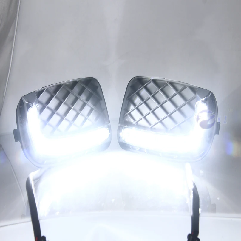 Автомобильные мигающие светодиодные дневные ходовые огни противотуманные фары