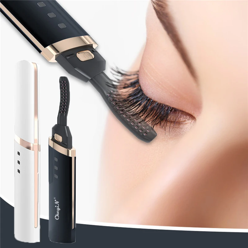 

Electric Eyelash Curler Fast Heating Natural Eyelash Curling Iron Temperature Adjustable Makeup Eyelash Curling Pen USB Charging