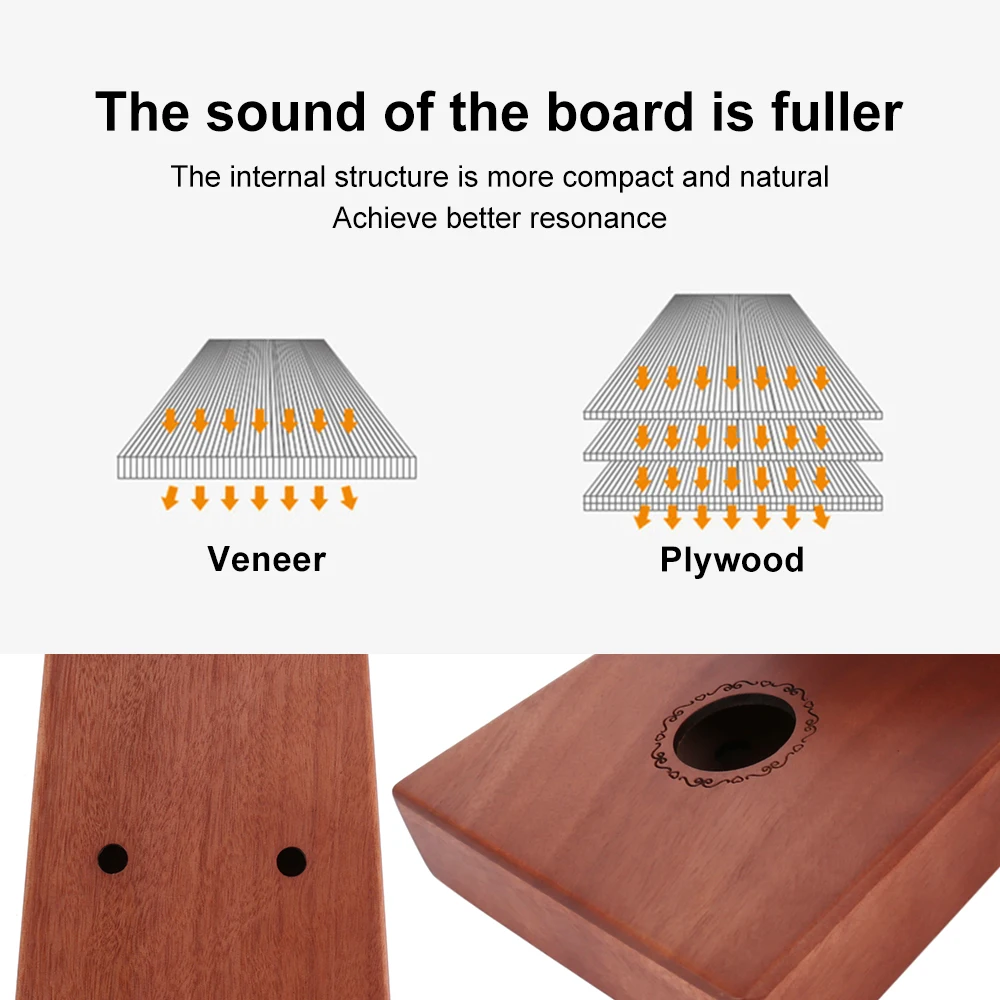 Калимба с 17 клавишами пианино высокое качество дерево корпус из красного дерева