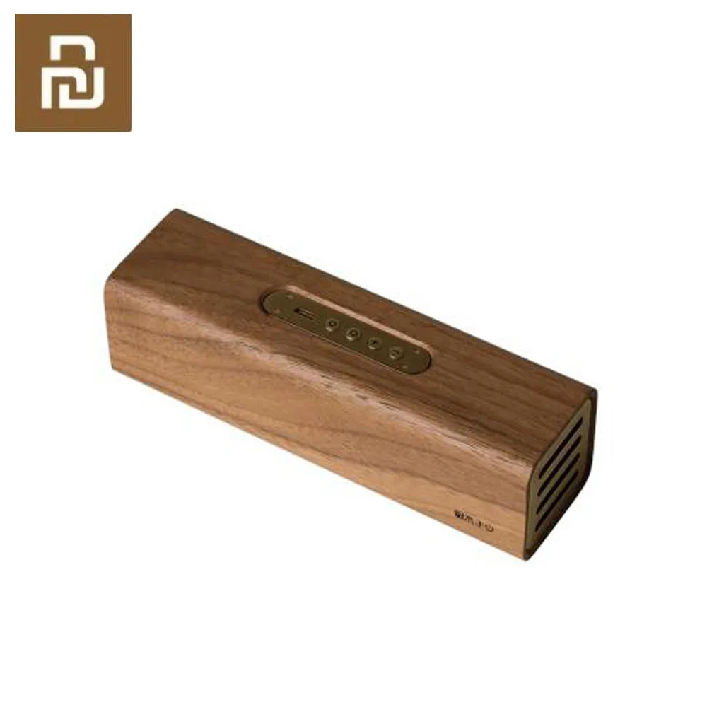 Медный Bluetooth динамик Woodism черный ореховый деревянный двухканальный дизайн умный