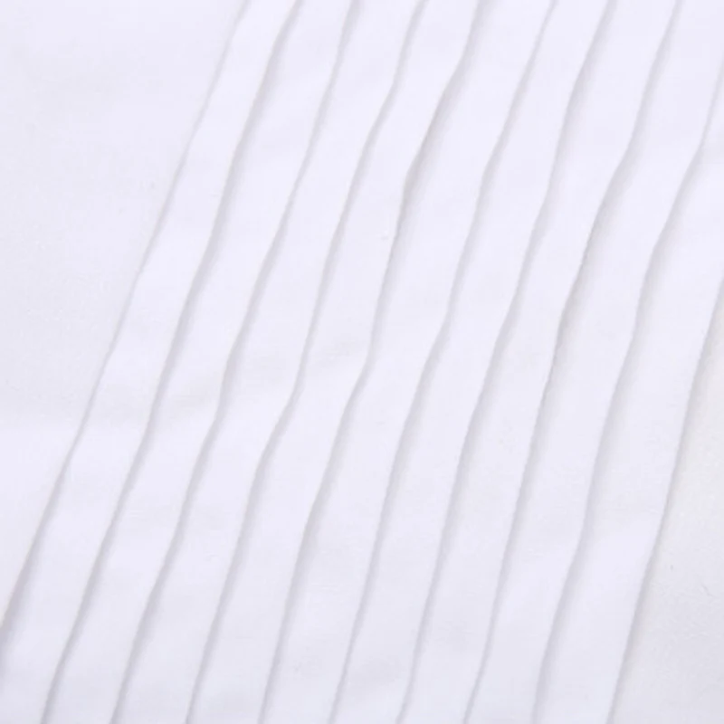 Мужская рубашка под смокинг однотонная Классическая с длинными рукавами