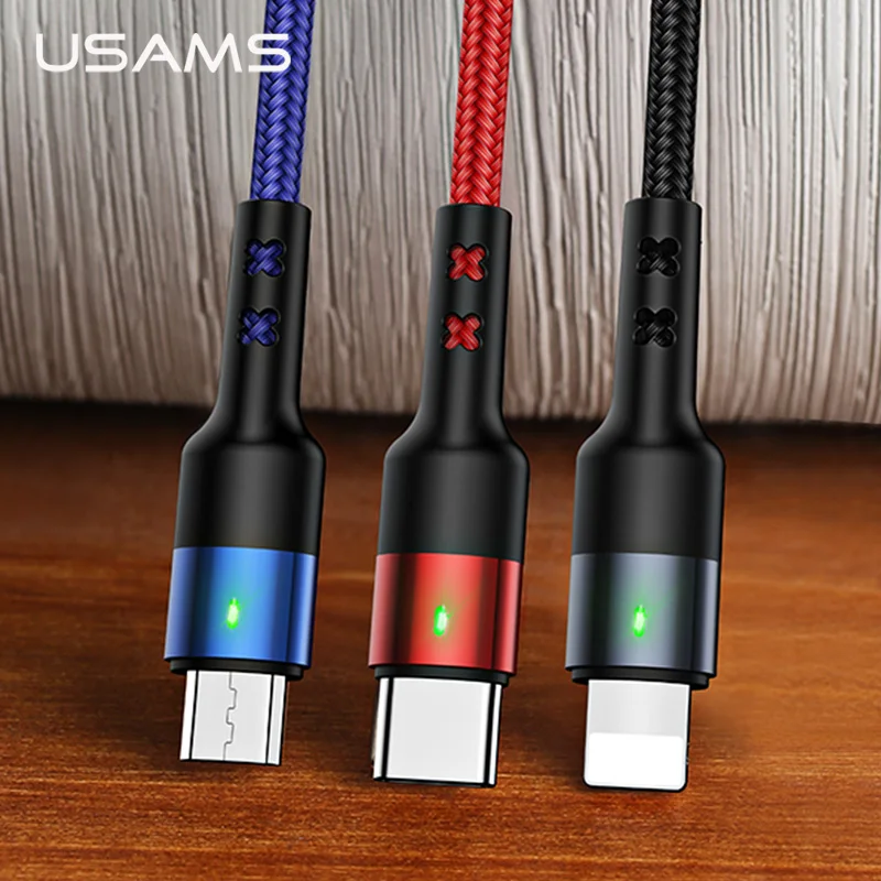 3 в 1 USB кабель для iPhone X 8 7 6 6S Plus Micro USB для Xiaomi type-C кабель для samsung S9 S8 зарядный кабель 2A шнур зарядного устройства
