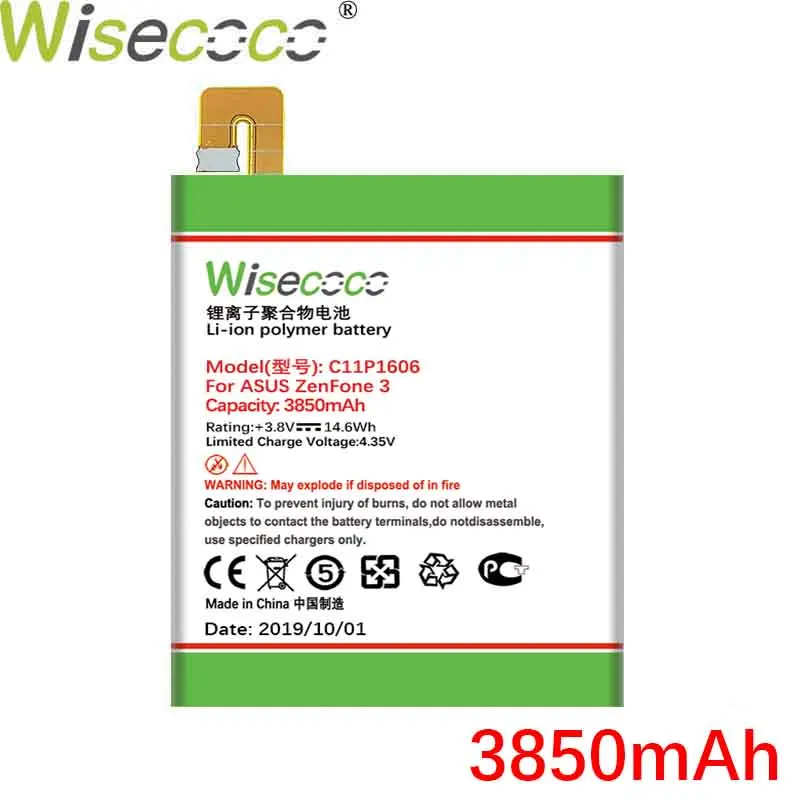 WISECOCO 3850 мАч C11P1606 батарея для ASUS Zenfone 3 Laser 5," ZC551KL телефон батарея новейшего производства+ номер отслеживания